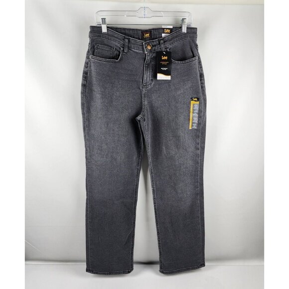 Lee Jeans Womens 12 Black Boyfriend Legendary Style Mid Rise (32x30) NWT - Picture 1 of 11